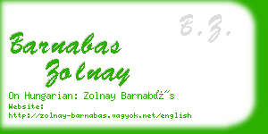 barnabas zolnay business card